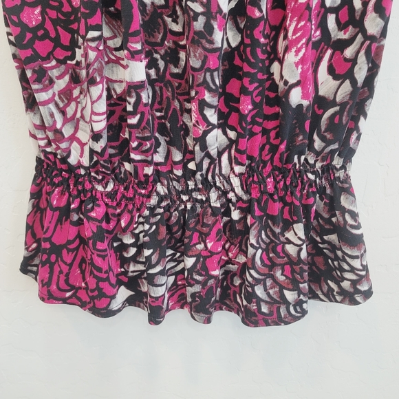 Worthington Pink & Black Blouse Top Women's Size Small - Picture 6 of 9